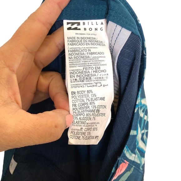 Billabong Recycler 73 Pro Men’s Floral Board Shorts Size 32 - Picture 9 of 10